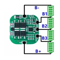 Consumer Electronics BMS: 4s 14.8v16.8v 20a Li-ion BMS PCM Protection Board for Electric Toys