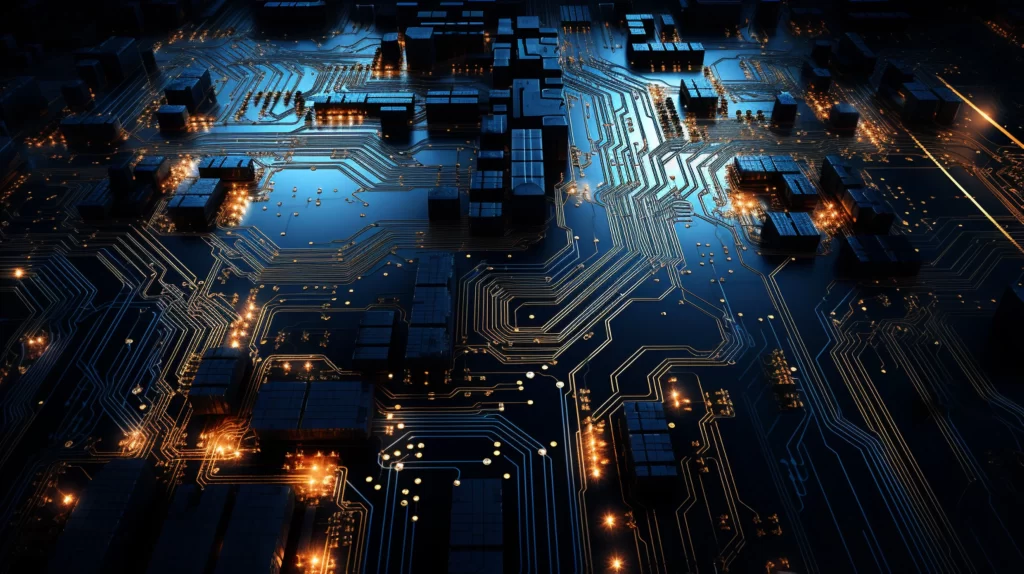 A docorative picture of a circuit board