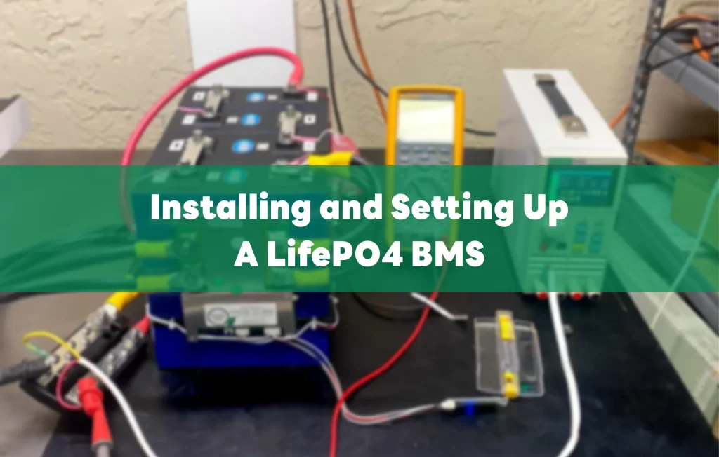 A picture showing how to install and set up a LiFePO4 BMS